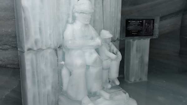 Charlie Chaplin immortalized on the Jungfraujoch