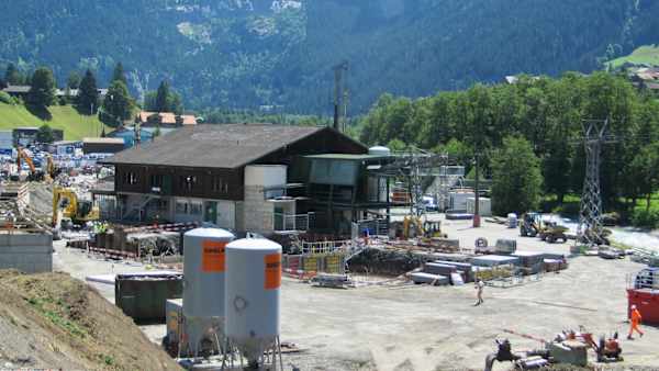 V-Cableway: Construction site information: July and August 2018